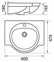 Aqualife Design Мебельная раковина Гент 60 – фотография-3